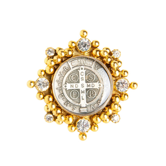 VIRGINS SAINTS & ANGELS VSA Cloister San Benito Ring Gold Size 6 - Picture 1 of 8